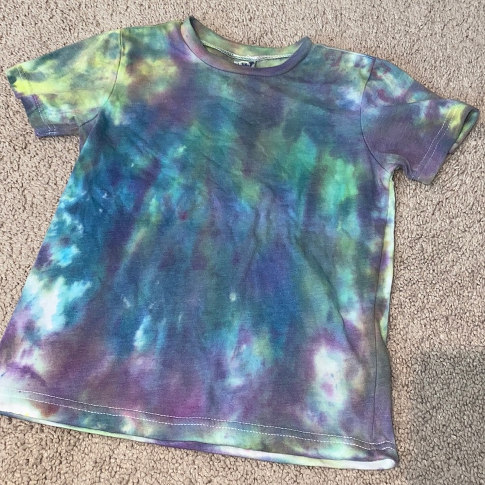 Purple tie dyed top